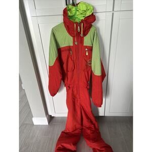 Vintage Head Sportswear Men's XL Winter Outdoor Sports Snow Ski Suit Zip W/belt